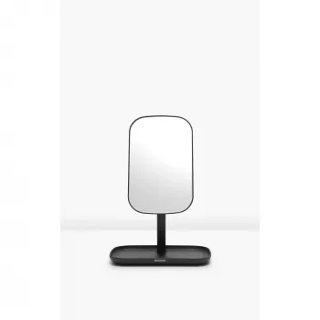 Espejo de pared con estante Brabantia ReNew, gris oscuro