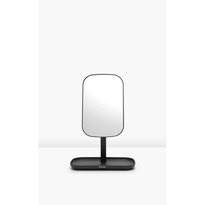 Espejo de pared con estante Brabantia ReNew, gris oscuro