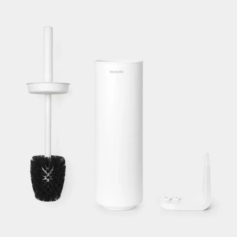 Escobilla de inodoro con soporte Brabantia ReNew, Mineral White