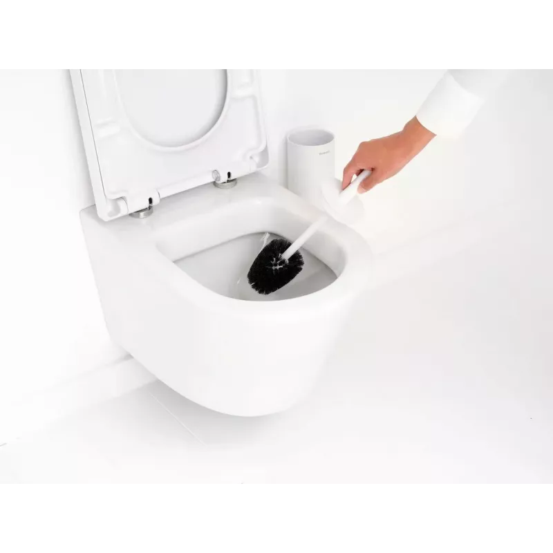 Escobilla de inodoro con soporte Brabantia ReNew, Mineral White