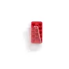 LEKUE Molde de hielo con forma de corazón con tapa, rojo, 18 cavidades, silicona platino