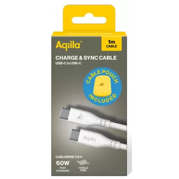 AQIILA Cablebird CS11 Cable de carga y sincronización USB-C a USB-C 1m 60W negro AQCBPBIC1SI812