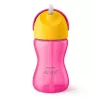 Philips Avent Vaso con pajita flexible, 300 ml, 12m+, rosa