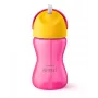 Philips Avent Vaso con pajita flexible, 300 ml, 12m+, rosa