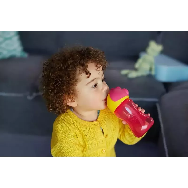 Philips Avent Vaso con pajita flexible, 300 ml, 12m+, rosa