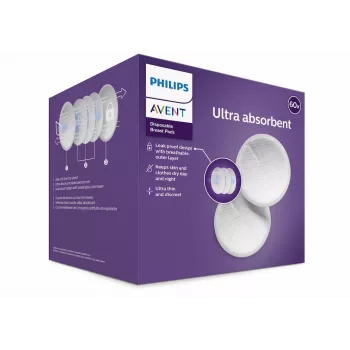 Philips Avent Discos absorbentes desechables para lactancia SCF254/61 (pack de 60)
