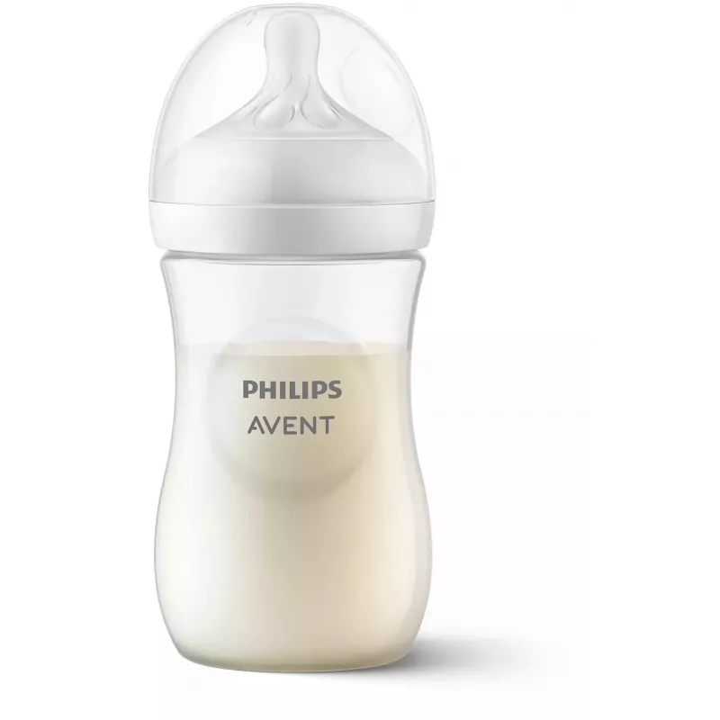 Philips AVENT Biberón Natural Response 260 ml, tetina de flujo medio, 1m+