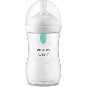 Philips Avent Biberón anticólicos Natural Response con válvula AirFree 260 ml, tetina de flujo medio, 1M+