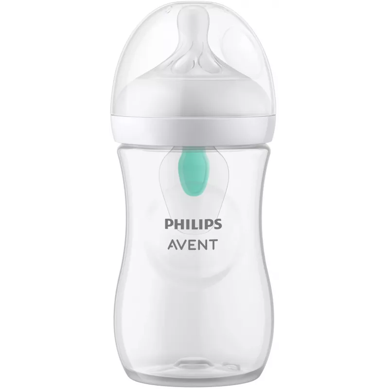 Philips Avent Biberón anticólicos Natural Response con válvula AirFree 260 ml, tetina de flujo medio, 1M+