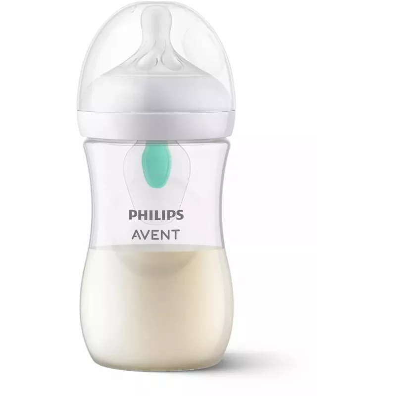 Philips Avent Biberón anticólicos Natural Response con válvula AirFree 260 ml, tetina de flujo medio, 1M+