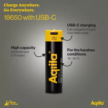 AQIILA AQ18018650398C1 Batería NiMH recargable USB-C, 1,2 V, 1 ud.