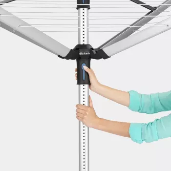 Brabantia Tendedero giratorio Lift-O-Matic 50 m, Metallic Grey