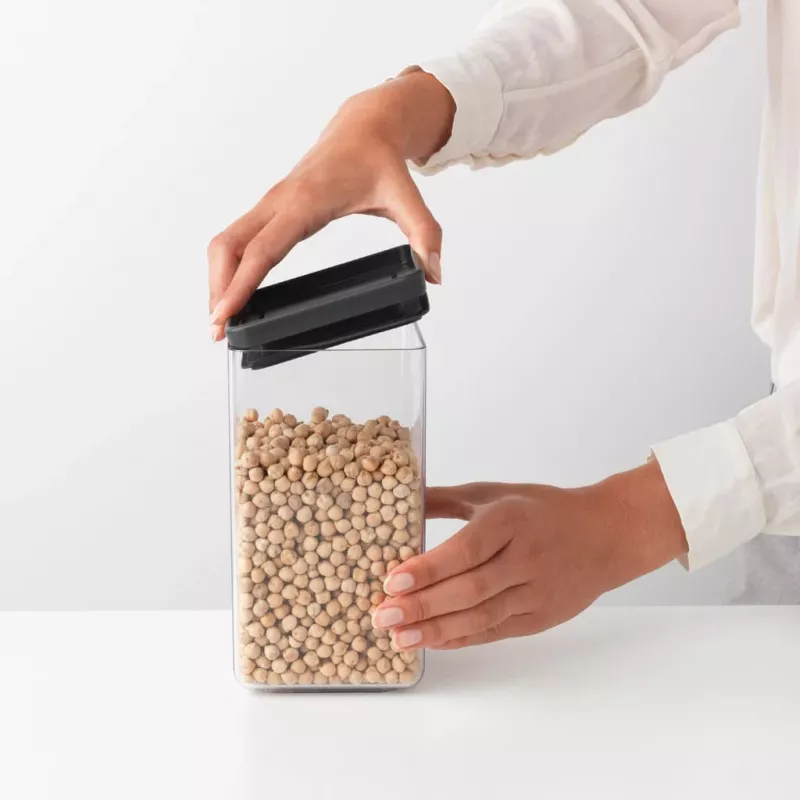 Brabantia Make & Take Recipiente rectangular para alimentos 1,6 L Gris oscuro