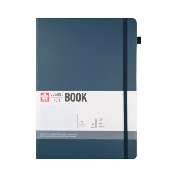 Sakura Cuaderno DIN A4 cuadriculado, tapa dura azul índigo oscuro, 160 páginas, 1 ud. (94156805)