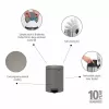 Brabantia NewIcon Cubo de pedal 5L, Mineral Concrete Grey