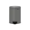 Brabantia NewIcon Cubo de pedal 5L, Mineral Concrete Grey