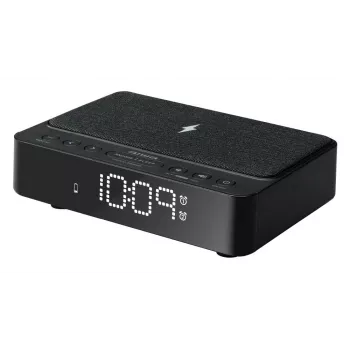 AIWA CR-30/BK despertador digital con pantalla LED, radio FM/PLL, negro