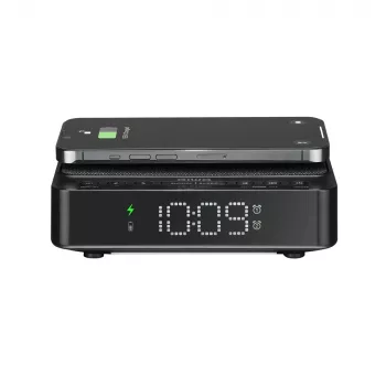 AIWA CR-30/BK despertador digital con pantalla LED, radio FM/PLL, negro