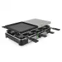 Tristar RA-2747 raclette con recubrimiento antiadherente, luz de control, función grill, negro, piedra