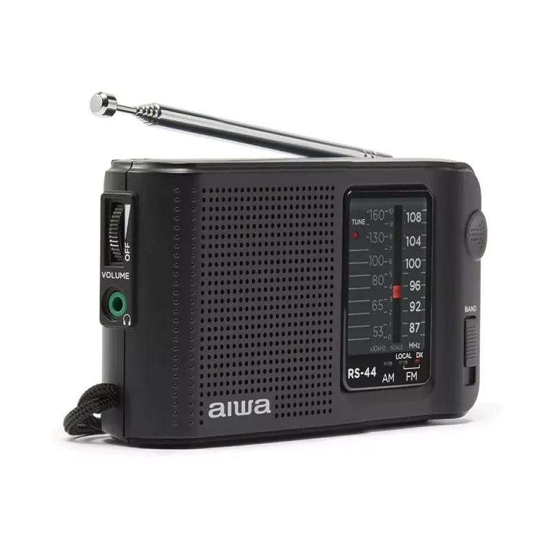 AIWA RS-44 radio de bolsillo AM/FM, negra