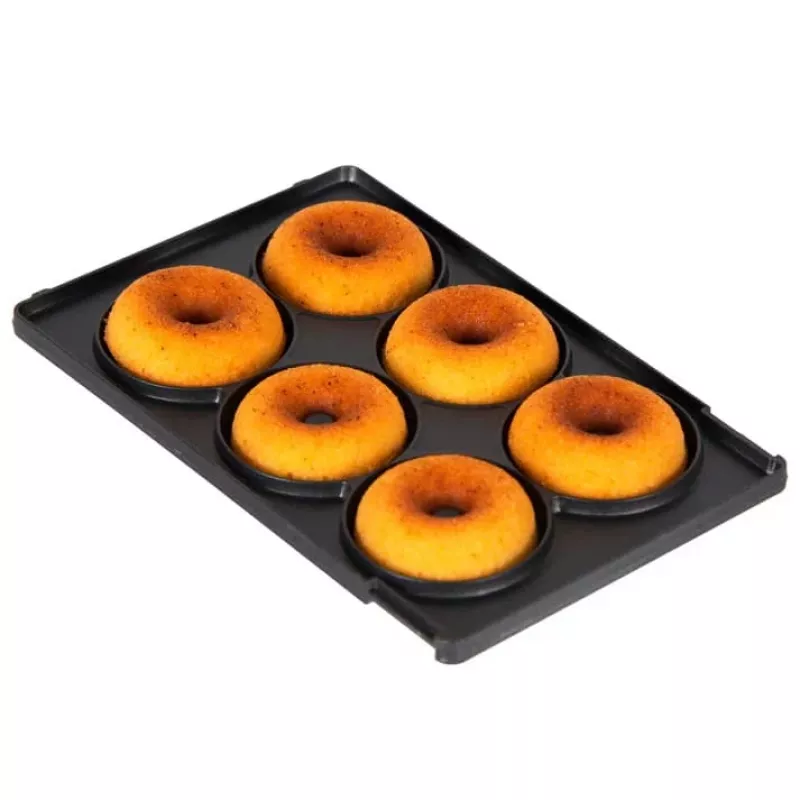 Trebs máquina de snacks 6 en 1 roja – gofres, sándwich, grill, donuts, poffertjes, cupcake