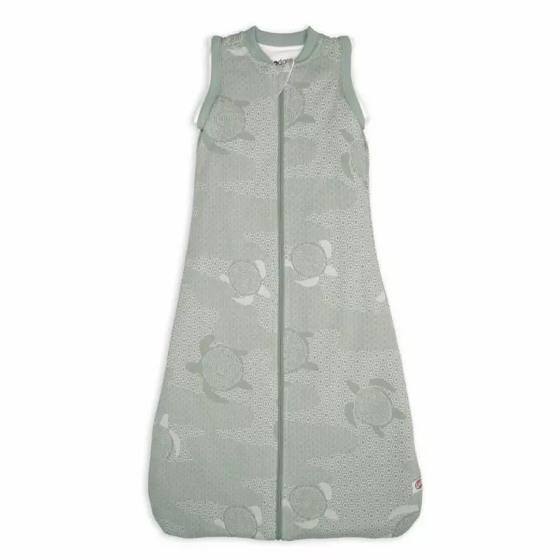 Lodger Hopper Matcha Turtle saco de dormir de bebé con mangas desmontables, seda, 68/80 cm