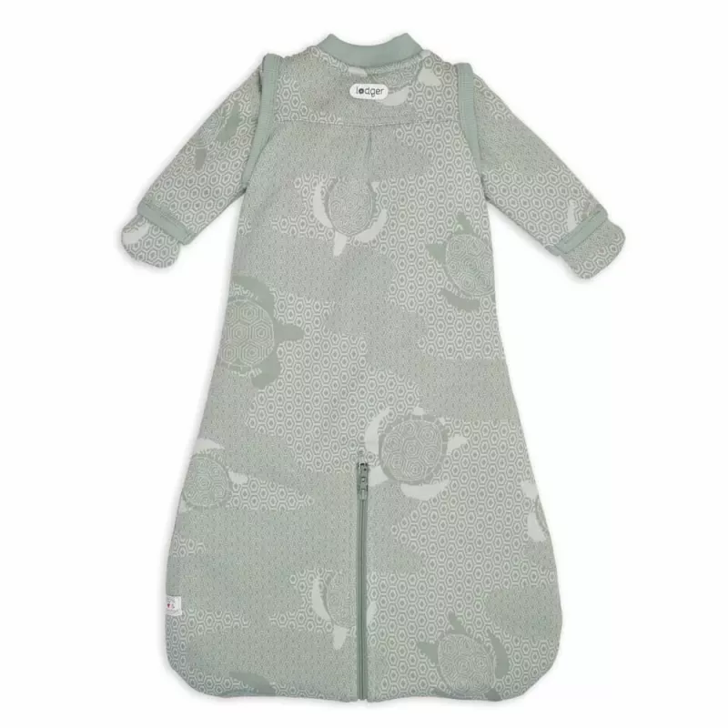 Lodger Hopper Matcha Turtle Saco de dormir para bebé con mangas desmontables, 50/62, Silk HPM 109_50/62