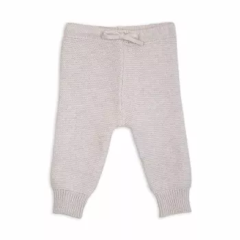 Lodger Jooger Strick Merino Pantalón de bebé de lana merino, Birch, talla 62