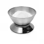Tristar KW-2453 Báscula de cocina digital con bol de acero inoxidable, capacidad 5 kg, precisión 1 g, pantalla LCD, función tara, plata