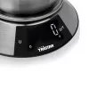 Tristar KW-2453 Báscula de cocina digital con bol de acero inoxidable, capacidad 5 kg, precisión 1 g, pantalla LCD, función tara, plata