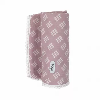 Lodger Swaddle Tribe Musselin Envoltorio de muselina 120x120 cm rosa