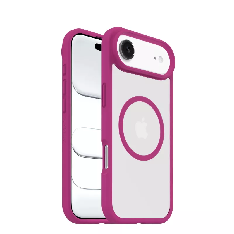 OtterBox React Series Funda trasera para Apple iPhone Air – compatible con MagSafe – Rose Crystal (rosa/transparente) 77-98614