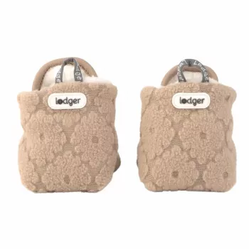Lodger Slipper Folklore Fleece Zapatillas de casa para bebé de forro polar, beige, 6-12 meses