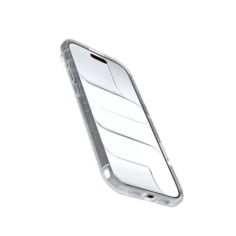 OtterBox React Series Funda para Apple iPhone 15 Pro Max – Stardust (transparente con purpurina), compatible con MagSafe 77-99279