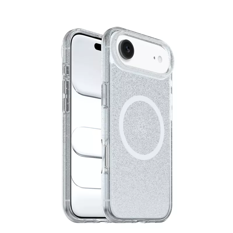 OtterBox React Series Funda para Apple iPhone 15 Pro Max – Stardust (transparente con purpurina), compatible con MagSafe 77-99279