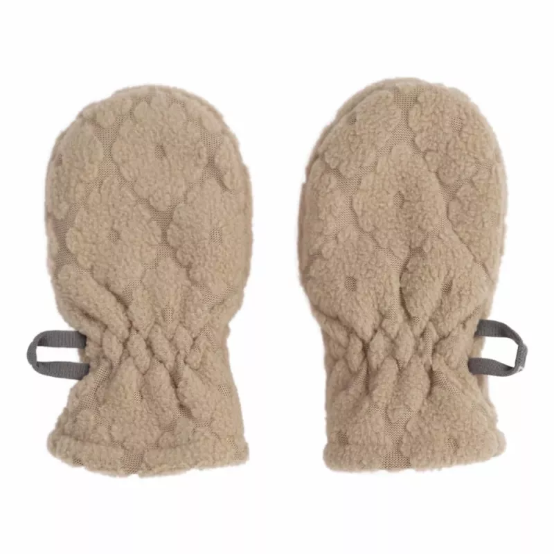 Lodger Mittens Folklore Fleece Manoplas de forro polar para bebé, beige, 12-24 meses