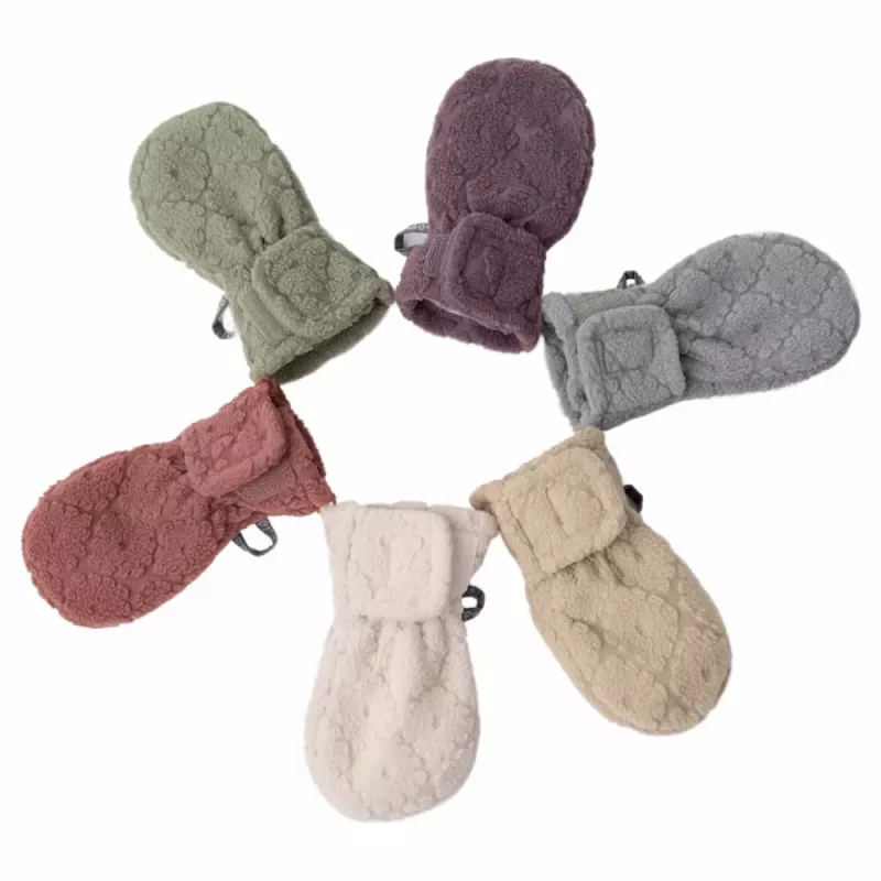 Lodger Mittens Folklore Fleece Manoplas de forro polar para bebé, beige, 12-24 meses