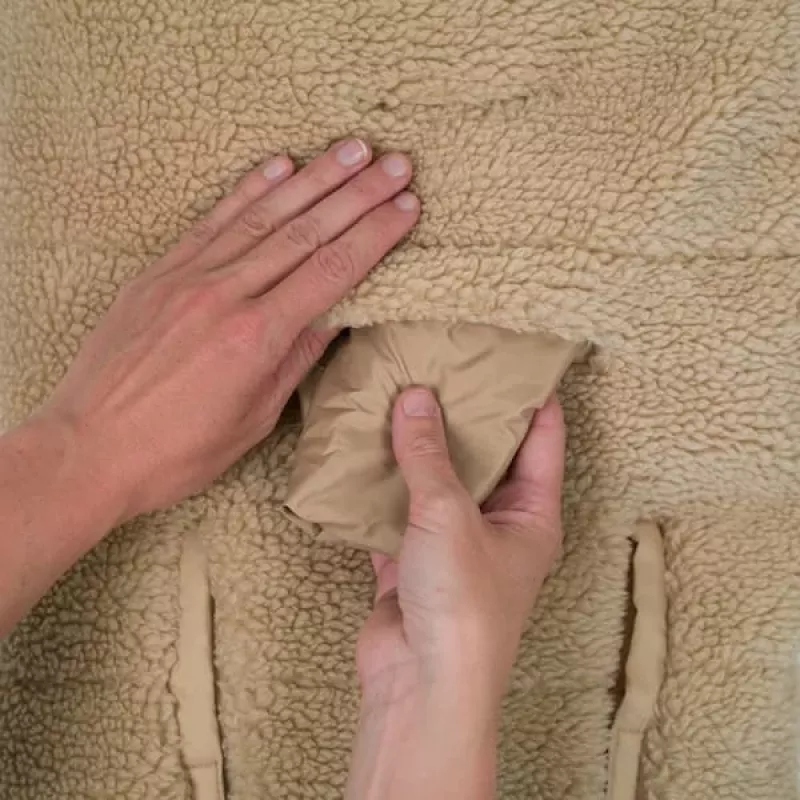 Lodger WPT 630 Saco nido de peluche, beige, 100x100 cm, forro polar