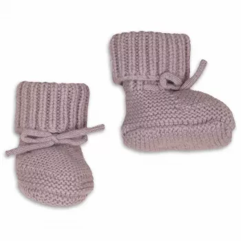Lodger Slipper Merino Wool Zapatillas para bebé de lana merino, rosé, 6-12 meses