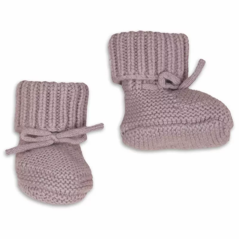 Lodger Slipper Merino Wool Zapatillas para bebé de lana merino, rosé, 6-12 meses