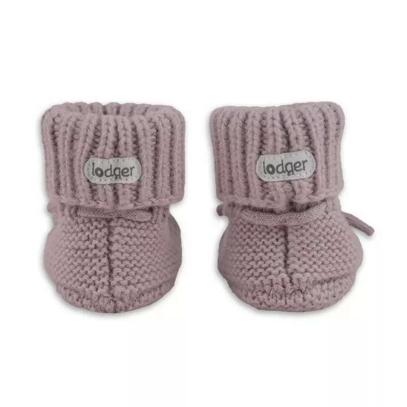 Lodger Slipper Merino Wool Zapatillas para bebé de lana merino, rosé, 6-12 meses