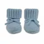 Lodger Slipper zapatos de bebé de lana merino, Blue Fogg, 6-12 meses