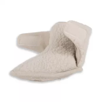 Lodger Slipper zapatos de bebé Teddy, Birke, 12-18 meses, suela de ante antideslizante, unisex
