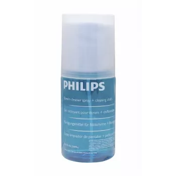PHILIPS SVC1116B/10 set de limpieza de pantallas para LED, LCD, plasma, OLED, smartphones, tablets, portátiles, TVs - 200 ml gel en spray + paño de microfibra