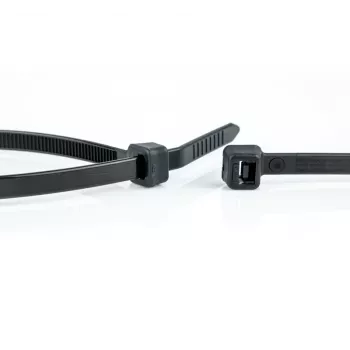 WKK 120196071 bridas 300 mm x 4,8 mm negras termoestabilizadas estabilizadas UV resistentes a aceites y disolventes