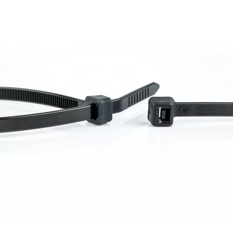 WKK 120196071 bridas 300 mm x 4,8 mm negras termoestabilizadas estabilizadas UV resistentes a aceites y disolventes
