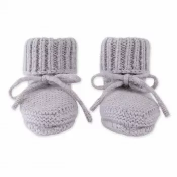 Lodger Zapatillas Slipper Merino Wool para bebé, Stone, 0-6 meses