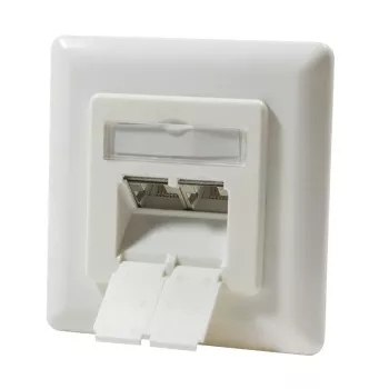 DSIT DC-Wall-In-STP6-I Toma doble RJ45 empotrable Cat. 6 apantallada, marfil