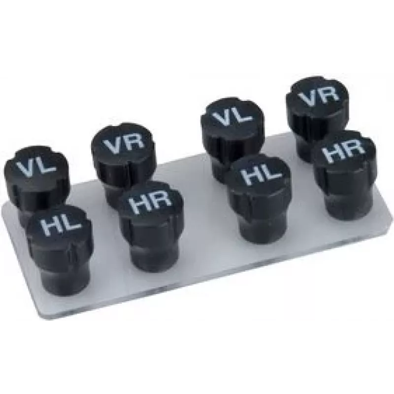 IWH Set de marcadores de rueda, tapones de válvula, 8 marcadores de neumáticos para atornillar – 1 pieza (390068)