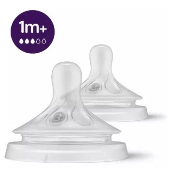 Philips Avent Natural Response Tetina de silicona flujo medio 1M+ (pack de 2)